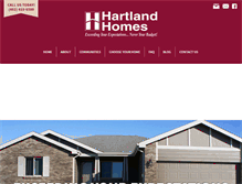 Tablet Screenshot of hartlandhomes.com